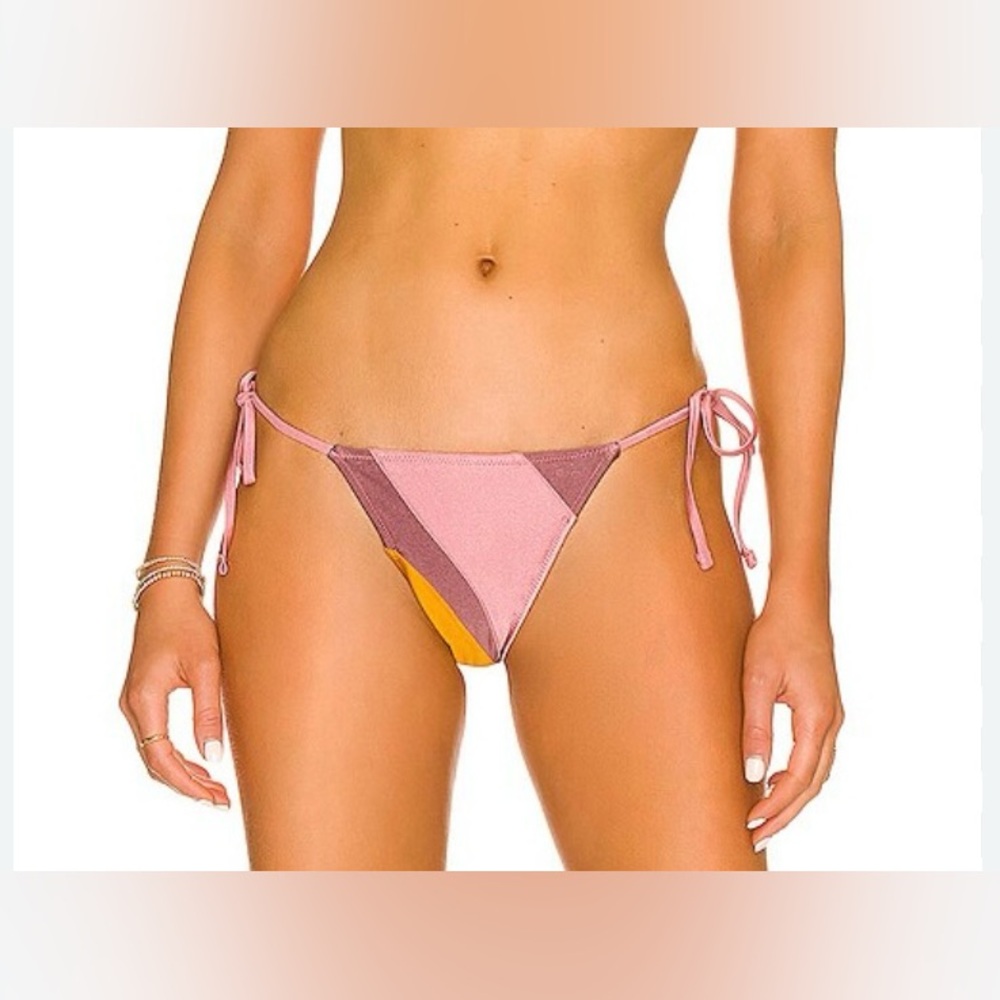 NWT, Tropic of C, Sunset Patchwork, Praia triangle bikini bottom. Sizes S & M